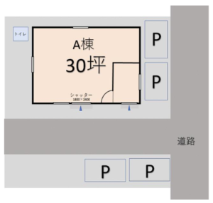 三郷市半田1150-3　半田貸倉庫・作業所A棟