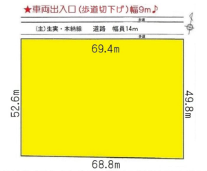 千葉市中央区生実町2637　AK貸地