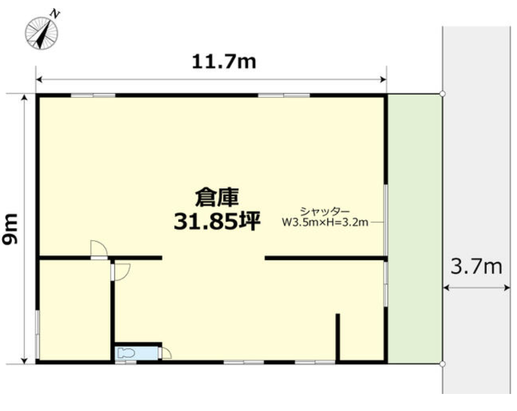 所沢市大字中富1499-5 所沢市中富倉庫の画像