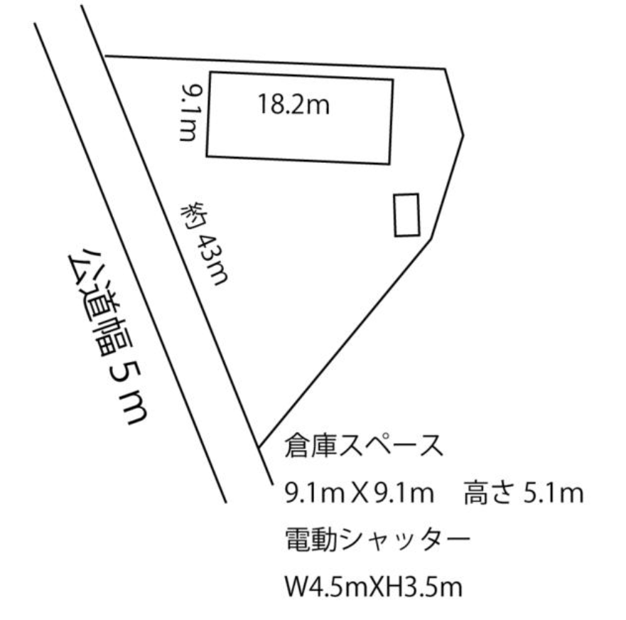 白井市神々廻1468-1 神々廻鉄骨倉庫の画像