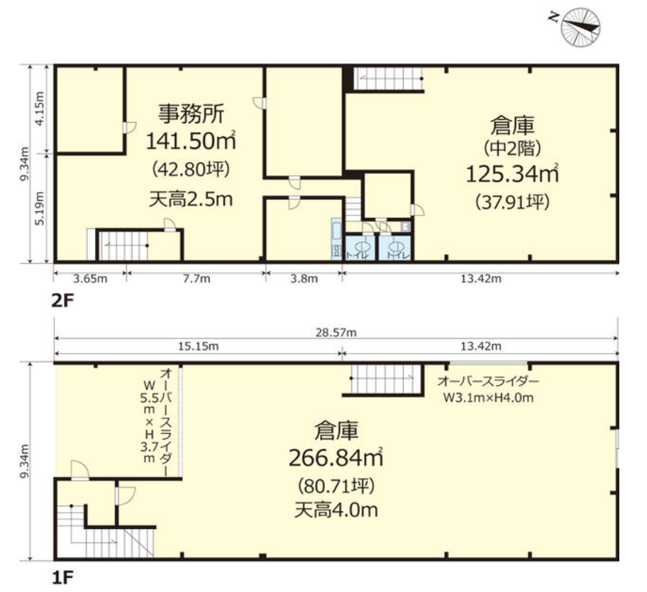 所沢市大字中富68-2 鶴瀬貸倉庫の画像