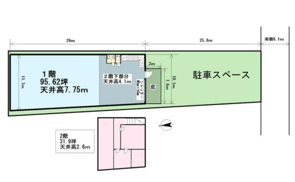 越谷市大字向畑663 越谷向畑１２７倉庫の画像