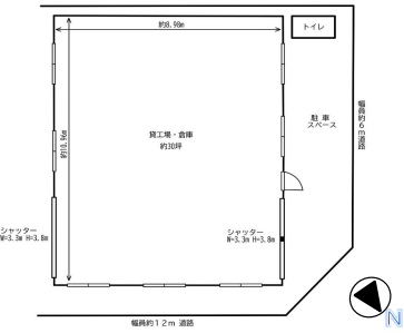 川口市江戸2-17-8 貸工場の画像