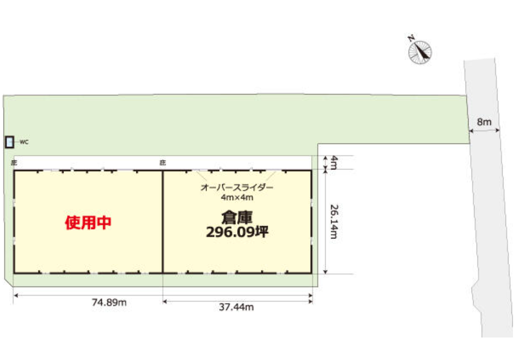 鶴ヶ島市大字下新田584-1 鶴ヶ島市下新田貸倉庫の画像