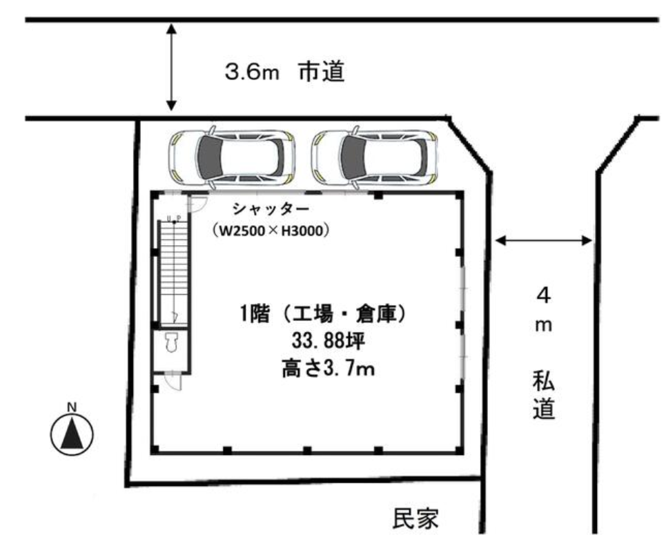 所沢市大字亀ケ谷72-2 東所沢貸倉庫の画像