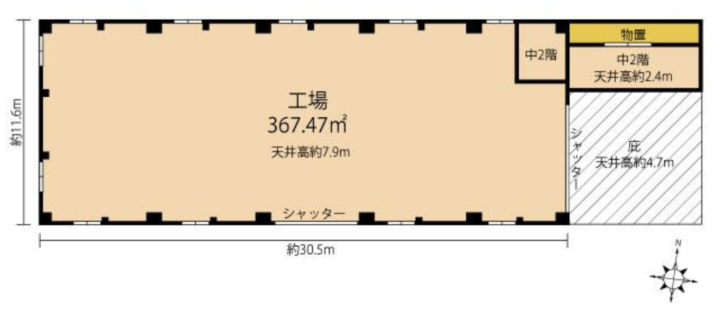 成田市地蔵原新田30-23 成田市地蔵原新田貸工場