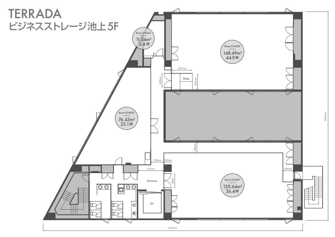 TERRADAビジネスストレージ 池上　44.9坪の画像
