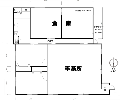 千葉市花見川区幕張町 貸倉庫 66坪の画像