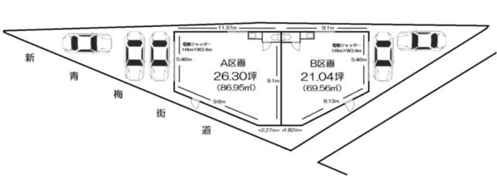 武蔵村山市中央 貸倉庫 26坪 カリス中央Aの画像